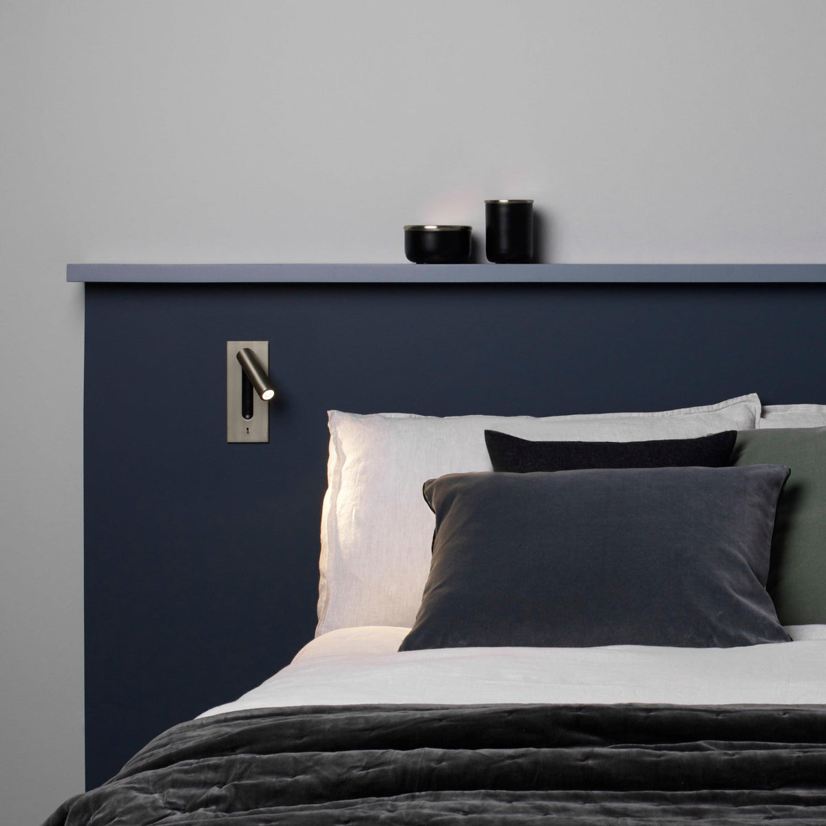 Folded Back LED Wall Sconce for Bedside Reading