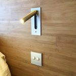 Folded Back LED Wall Sconce for Bedside Reading