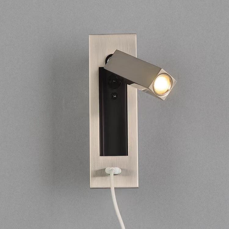 Fuse LED Wall Sconce with USB Charging Port for Bedside and Hallway