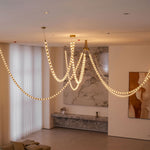 Gabriel Gold Crystal Chandelier – Sculptural LED Pendant for Modern Interiors