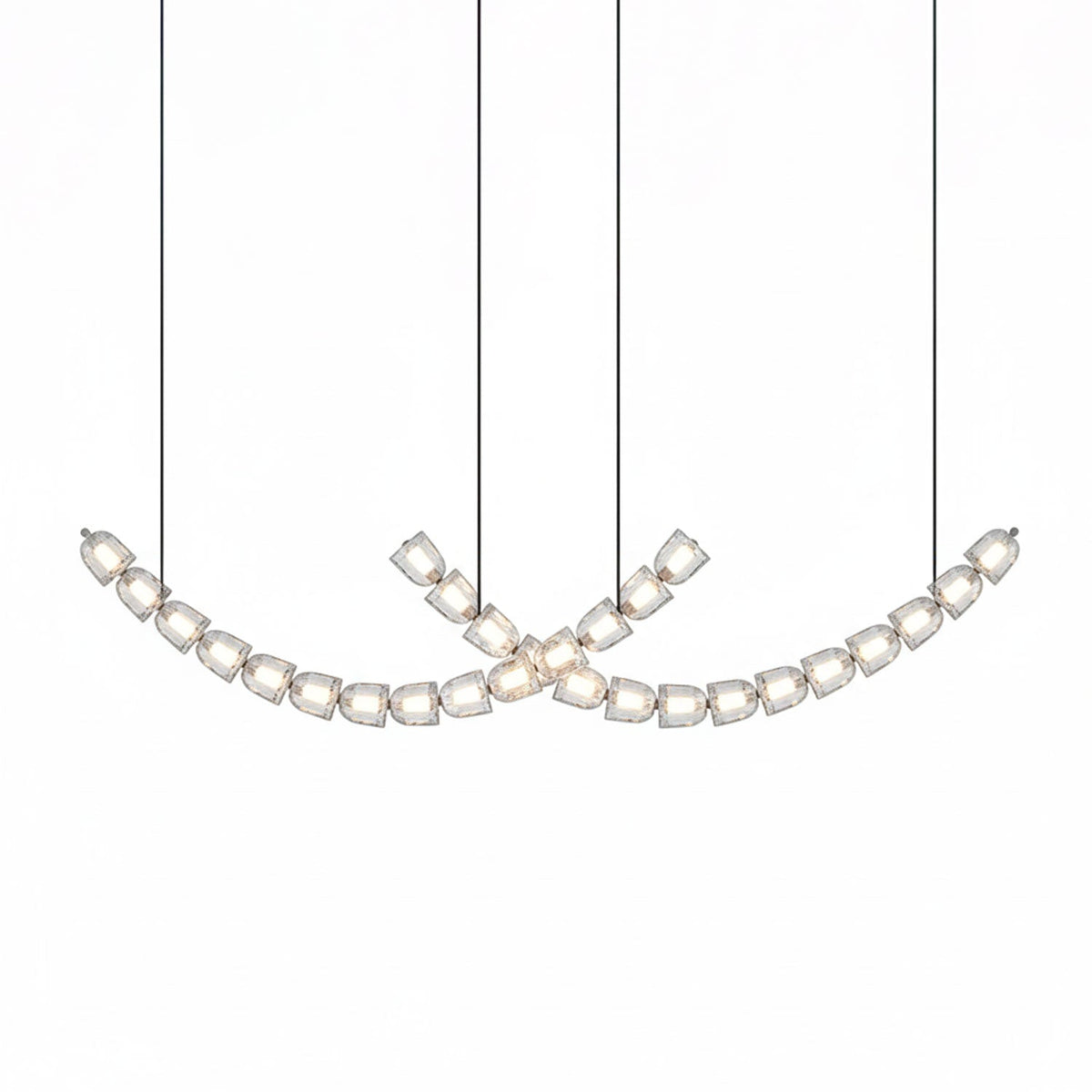 Gabriel Curved LED Chandelier — Customizable Modern Statement Light