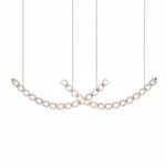 Gabriel Curved LED Chandelier — Customizable Modern Statement Light