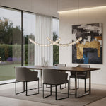 Gabriel Curved LED Chandelier — Customizable Modern Statement Light