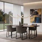 Gabriel Curved LED Chandelier — Customizable Modern Statement Light