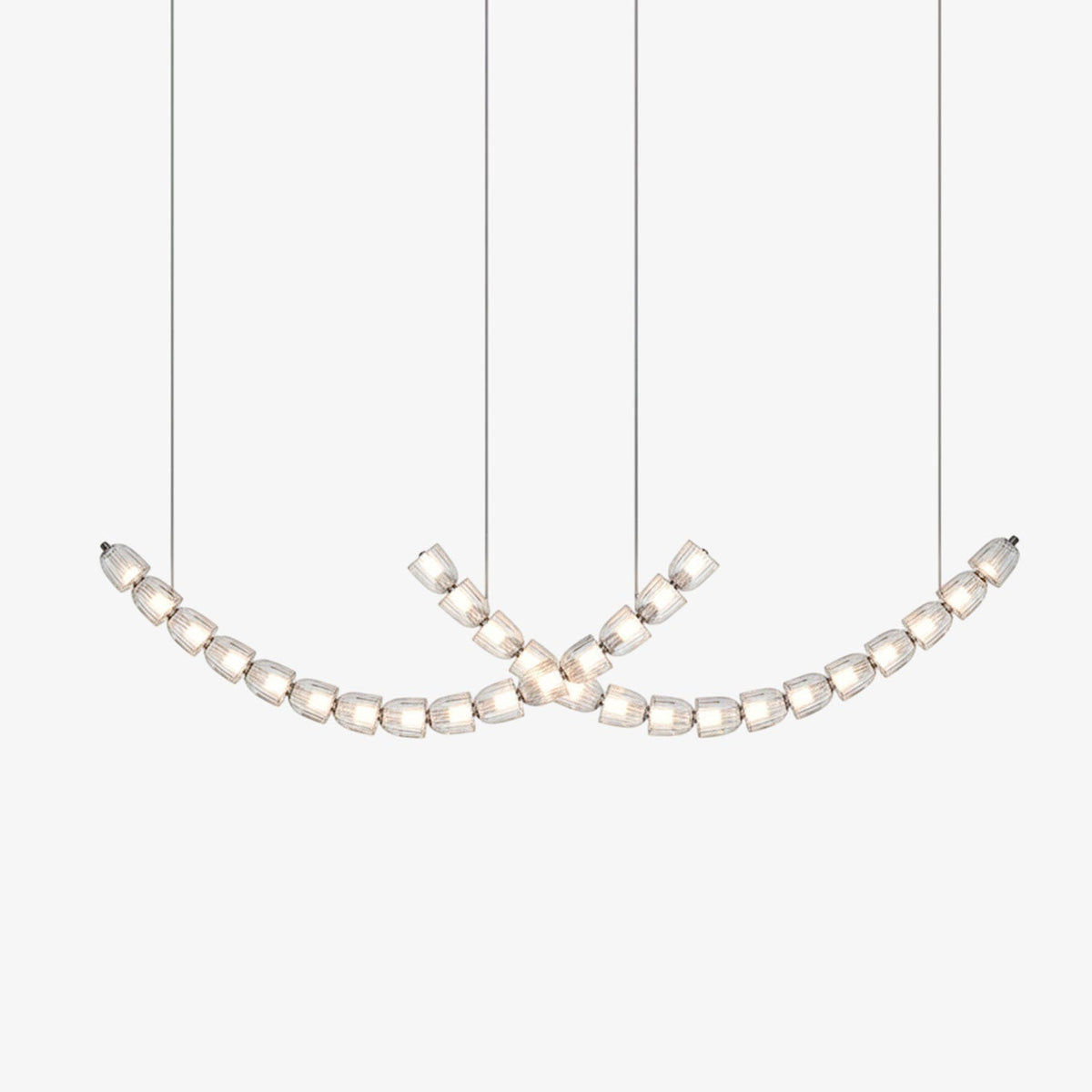 Gabriel Curved LED Chandelier — Customizable Modern Statement Light