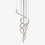 Gabriel Spiral LED Chandelier — Modern Sculptural Pendant Light for Luxury Interiors