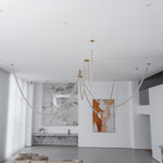 Gabriel Gold Crystal Chandelier – Sculptural LED Pendant for Modern Interiors