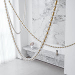 Gabriel Gold Crystal Chandelier – Sculptural LED Pendant for Modern Interiors
