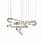 Gabriel Spiral LED Chandelier — Modern Sculptural Pendant Light for Luxury Interiors