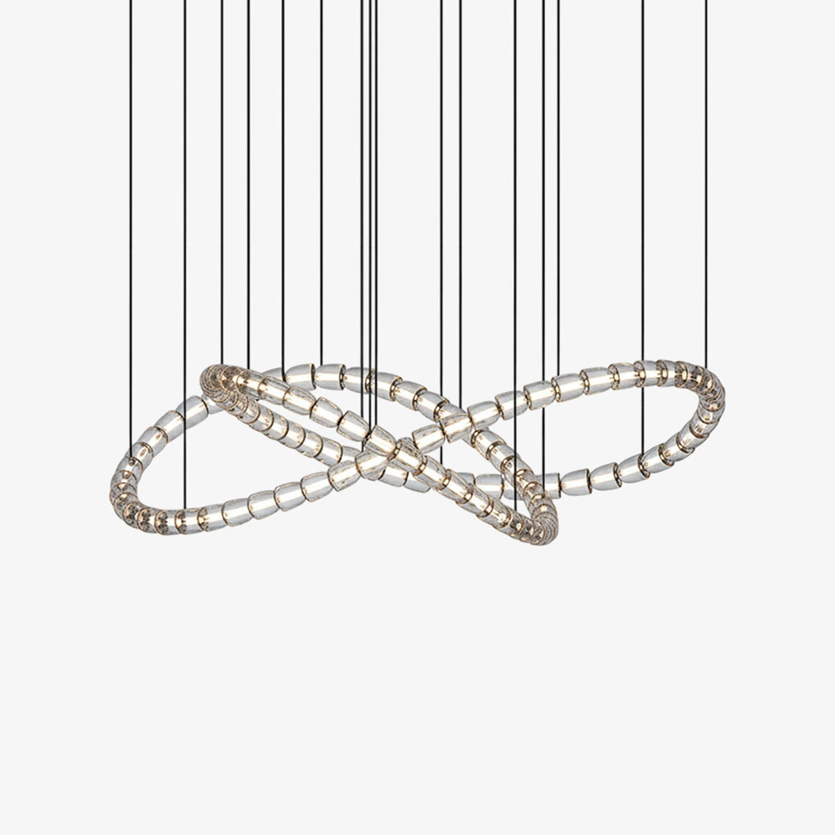 Gabriel Infinity Loop LED Chandelier — Modern Crystal Pendant Light