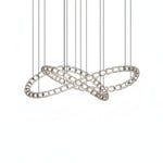 Gabriel Infinity Loop LED Chandelier — Modern Crystal Pendant Light