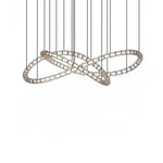 Gabriel Infinity Loop LED Chandelier — Modern Crystal Pendant Light