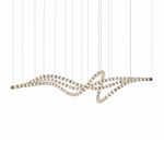 Gabriel Waveform LED Chandelier – Linear Crystal Arc for Modern Interiors