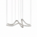 Gabriel Waveform LED Chandelier – Linear Crystal Arc for Modern Interiors