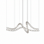 Gabriel Waveform LED Chandelier – Linear Crystal Arc for Modern Interiors