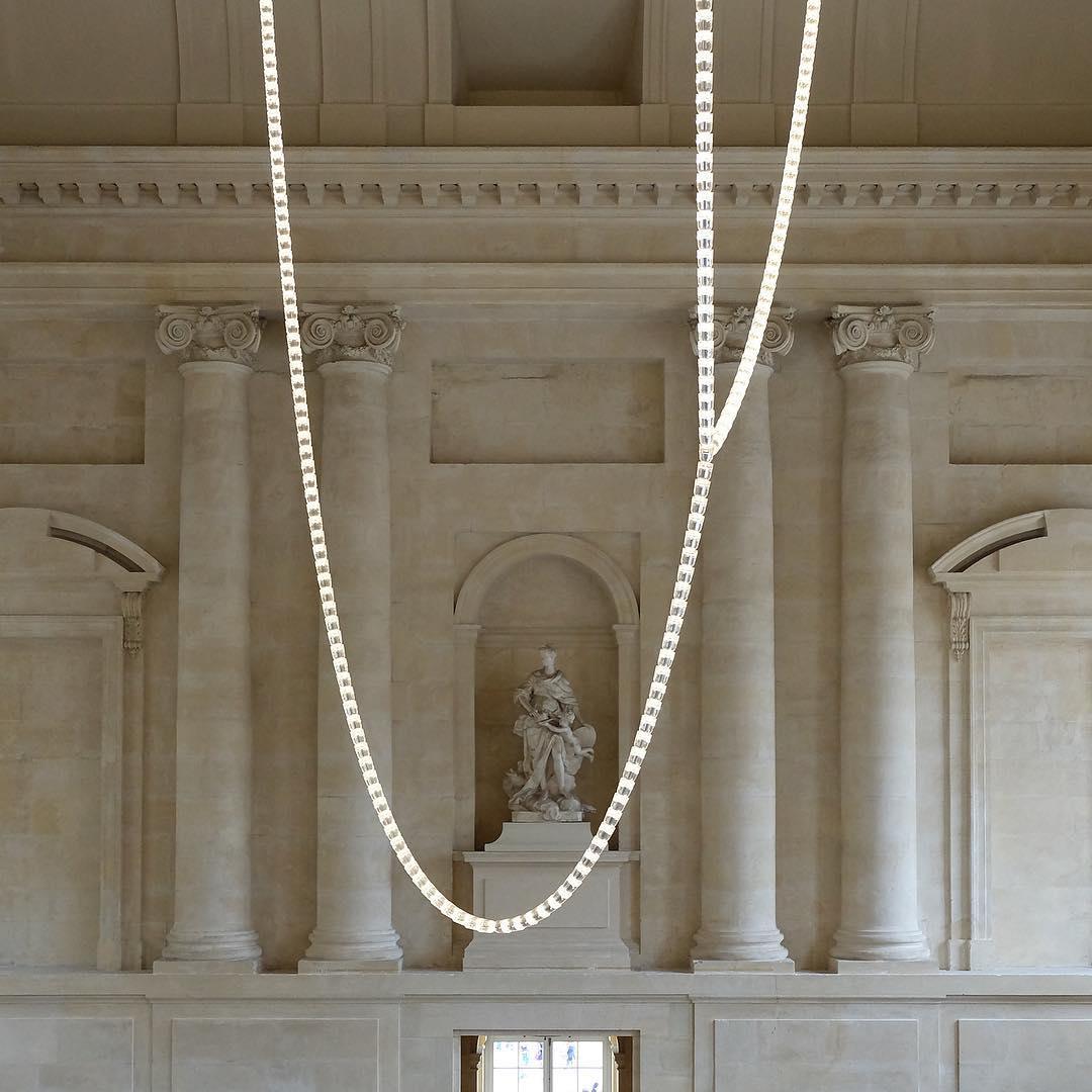 Gabriel Gold Crystal Chandelier – Sculptural LED Pendant for Modern Interiors
