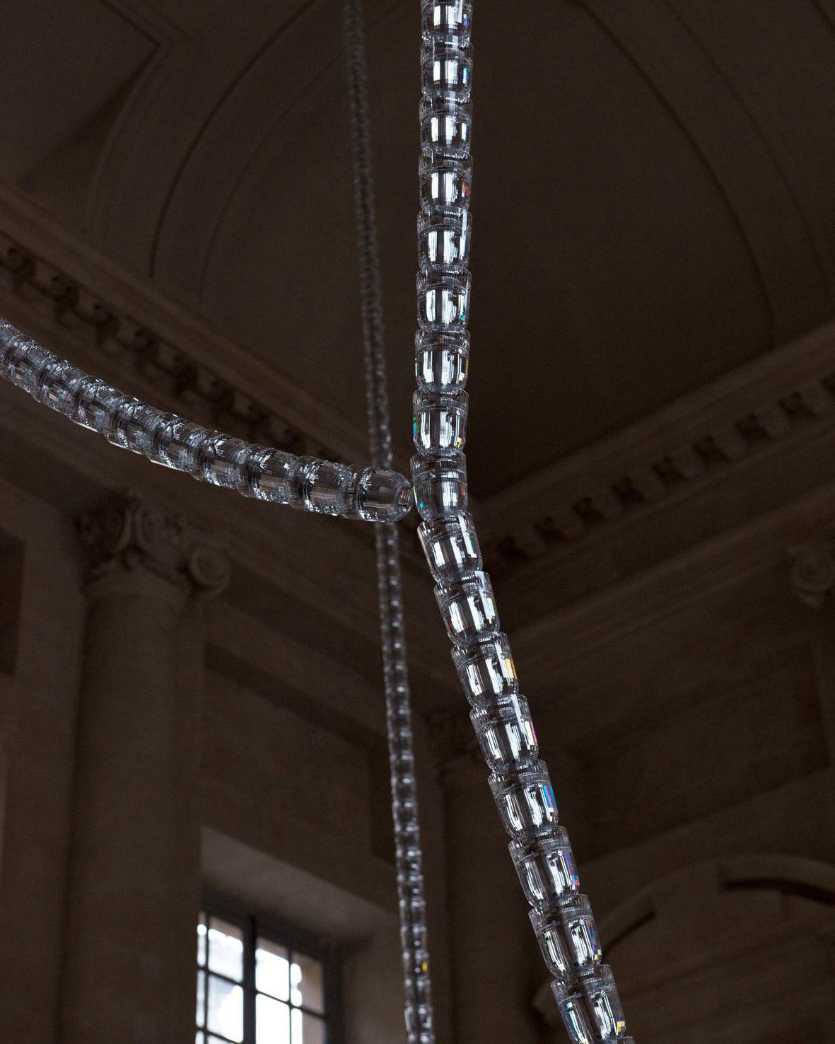 Gabriel Spiral LED Chandelier — Modern Sculptural Pendant Light for Luxury Interiors
