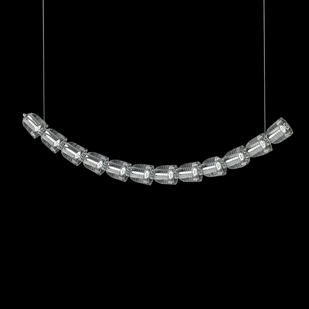 Gabriel Curved LED Chandelier — Customizable Modern Statement Light