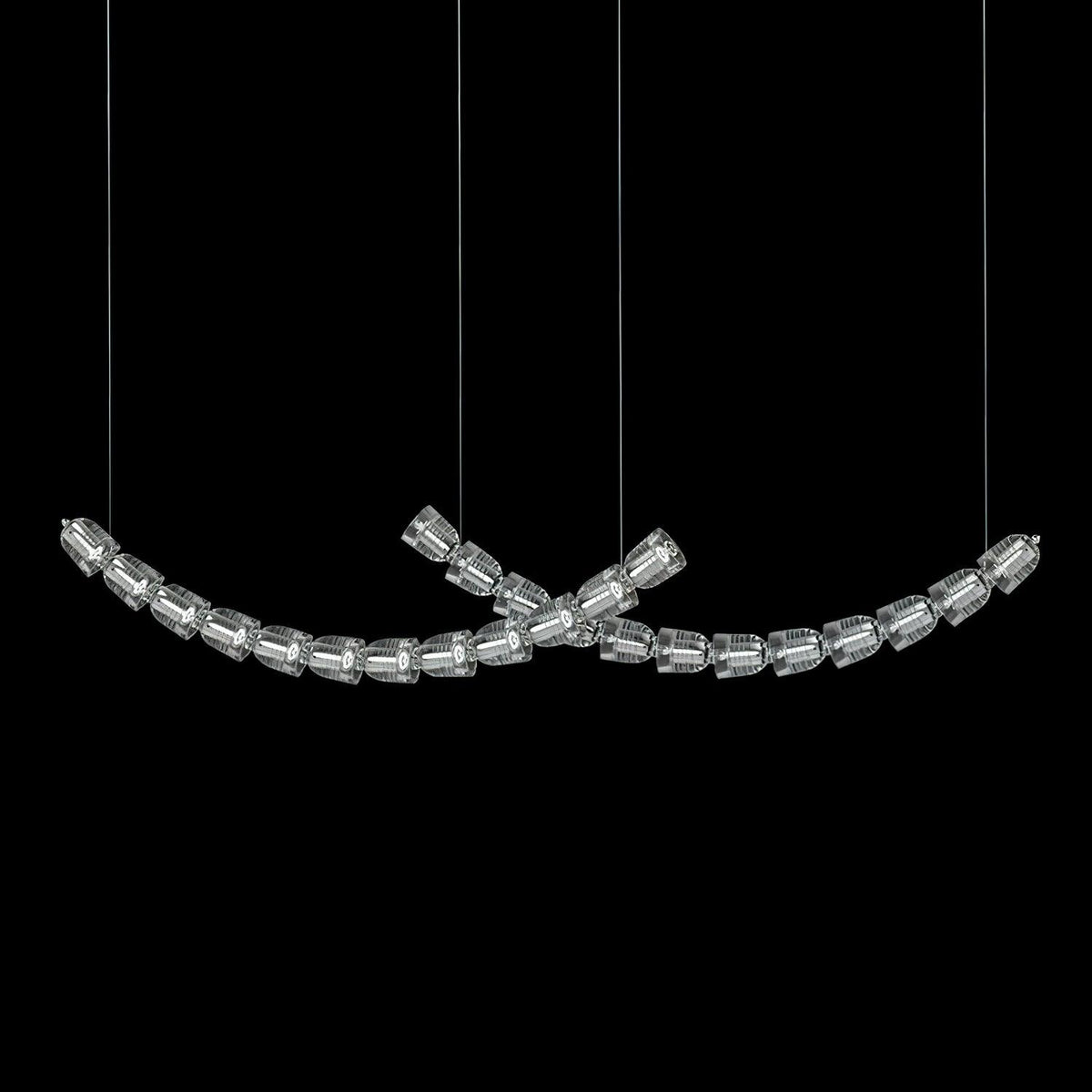 Gabriel Curved LED Chandelier — Customizable Modern Statement Light