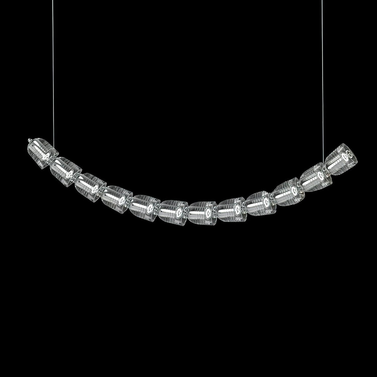 Gabriel Curved LED Chandelier — Customizable Modern Statement Light