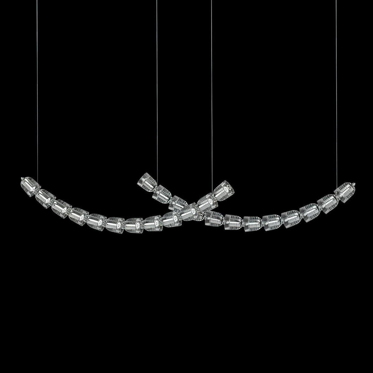 Gabriel Curved LED Chandelier — Customizable Modern Statement Light