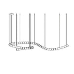 Gabriel Wave LED Chandelier – Sculptural Crystal Acrylic Pendant Light