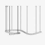 Gabriel Wave LED Chandelier – Sculptural Crystal Acrylic Pendant Light
