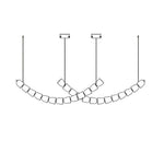 Gabriel Gold Crystal Chandelier – Sculptural LED Pendant for Modern Interiors