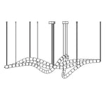 Gabriel Gold Crystal Chandelier – Sculptural LED Pendant for Modern Interiors
