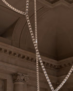 Gabriel Gold Crystal Chandelier – Sculptural LED Pendant for Modern Interiors