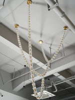 Gabriel Gold Crystal Chandelier – Sculptural LED Pendant for Modern Interiors