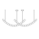 Gabriel Curved LED Chandelier — Customizable Modern Statement Light