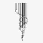 Gabriel Spiral LED Chandelier — Modern Sculptural Pendant Light for Luxury Interiors