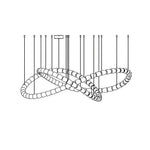 Gabriel Infinity Loop LED Chandelier — Modern Crystal Pendant Light