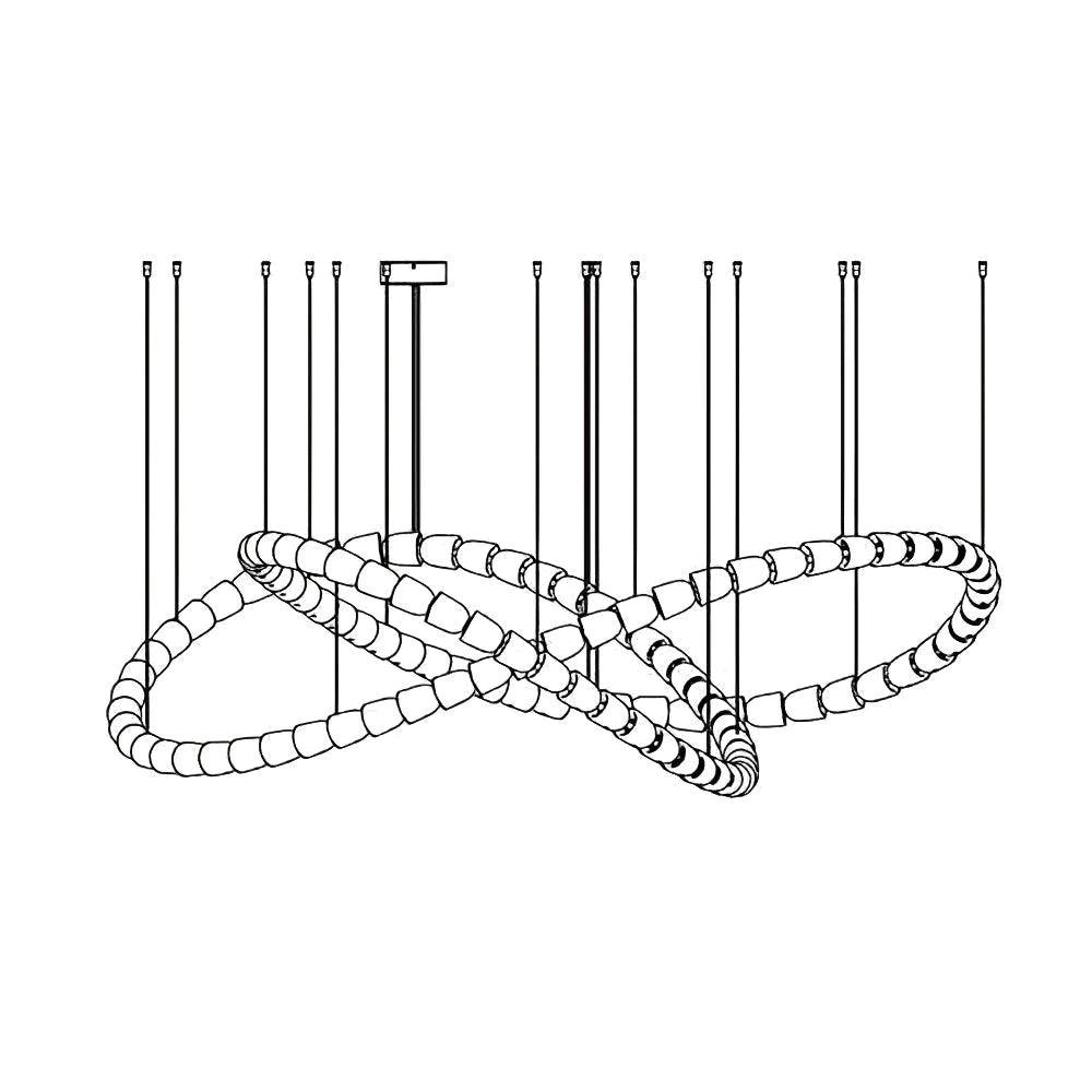 Gabriel Infinity Loop LED Chandelier — Modern Crystal Pendant Light