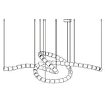Gabriel Twist LED Chandelier — Custom Designer Pendant for Luxury Interiors