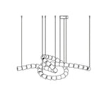 Gabriel Twist LED Chandelier — Custom Designer Pendant for Luxury Interiors