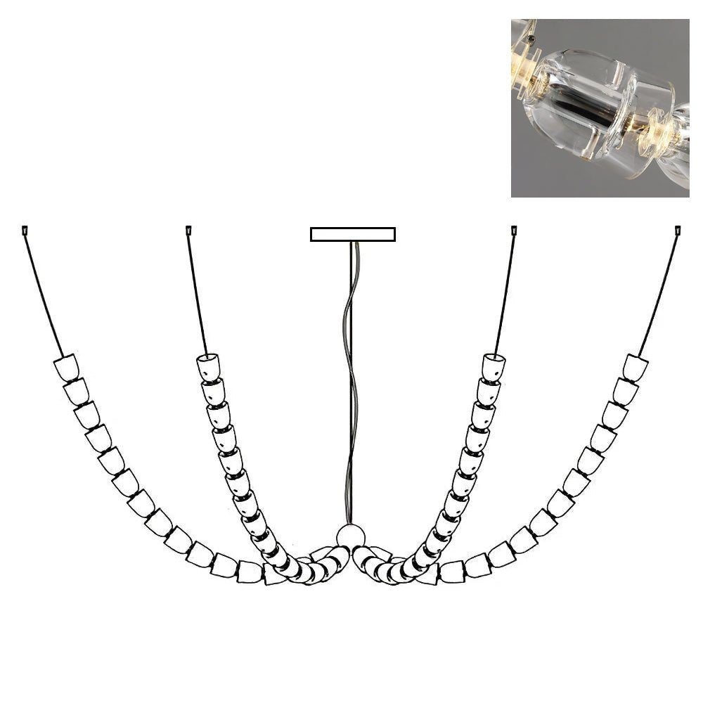 Gabriel LED Chandelier – Customizable Modern Branch Light for Luxury Interiors