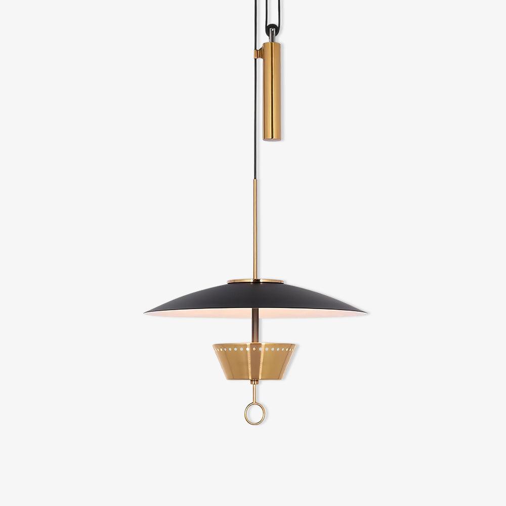Gaetano Modern LED Pendant Light with Acrylic Shade in Black or Gold