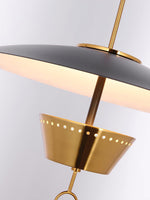 Gaetano Modern LED Pendant Light with Acrylic Shade in Black or Gold