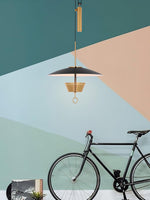 Gaetano Modern LED Pendant Light with Acrylic Shade in Black or Gold