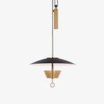 Gaetano Modern LED Pendant Light with Acrylic Shade in Black or Gold