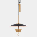Gaetano Modern LED Pendant Light with Acrylic Shade in Black or Gold