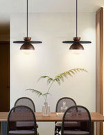 Gaia Orbit Pendant Light in Walnut, Travertine & Opal Glass