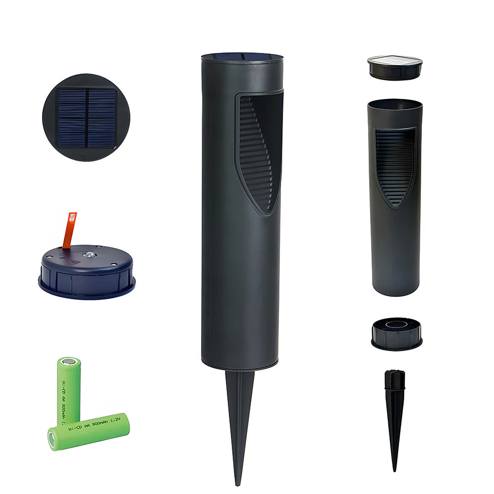 Solar Power Black Garden Floor Lights
