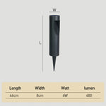 Solar Power Black Garden Floor Lights