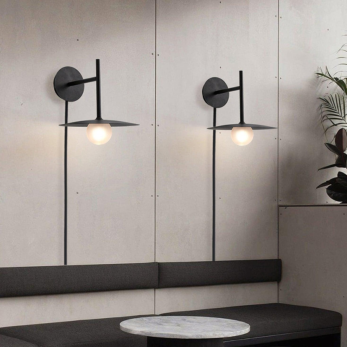 Gea Iron Plug In Wall Lamp