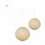 Handmade Mulberry Paper Pendant Light – Mid-Century Modern Washi Shade