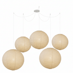 Handmade Mulberry Paper Pendant Light – Mid-Century Modern Washi Shade