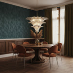 Palm Grove Glass Chandelier – Handcrafted Murano-Style Pendant Light for Dining & Living Rooms